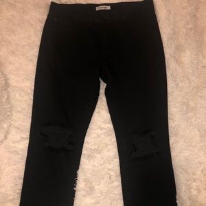 Black Crop Boyfriend Jeans